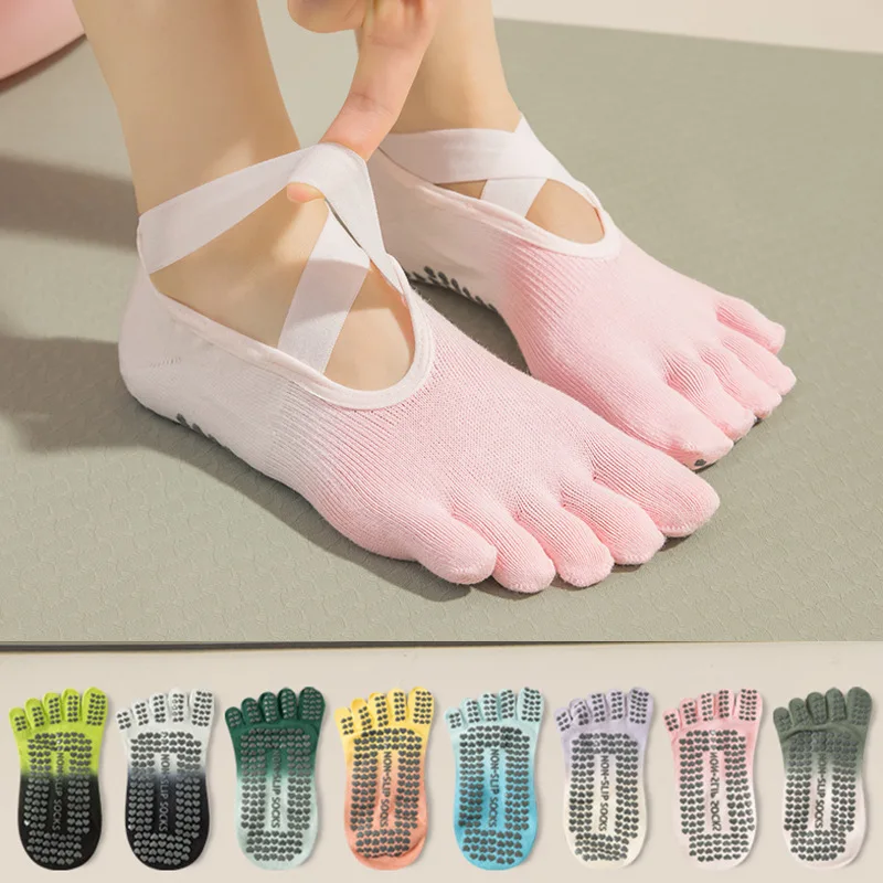 Medias Para Pilates Y Yoga - 요가 양말 전문 실리콘 미끄럼 방지