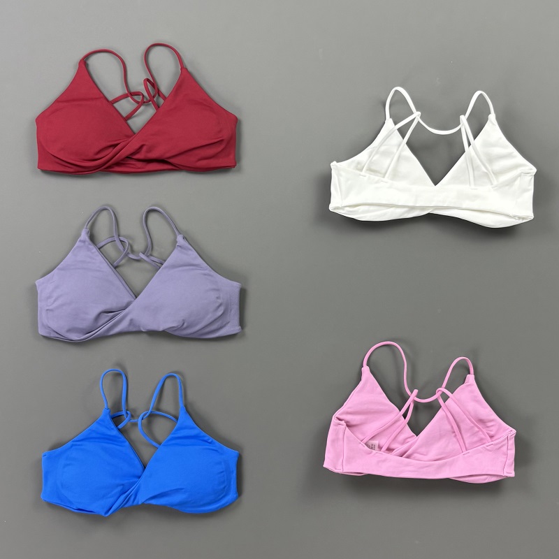 비전 여성 스포츠 브라 V넥 트위스트 프론트 얇은 스트 - Pilate Yoga Workout 리뷰 및 가격