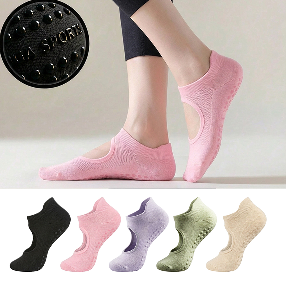2/12PC 백리스 논슬립 피트니스 필라테스 양말 코튼 - Medias Para Pilates Y Yoga 리뷰 및 가격